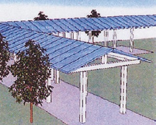 Einschalige Lichtplatten PVC Sinus Waben-struktur-platte Terassen