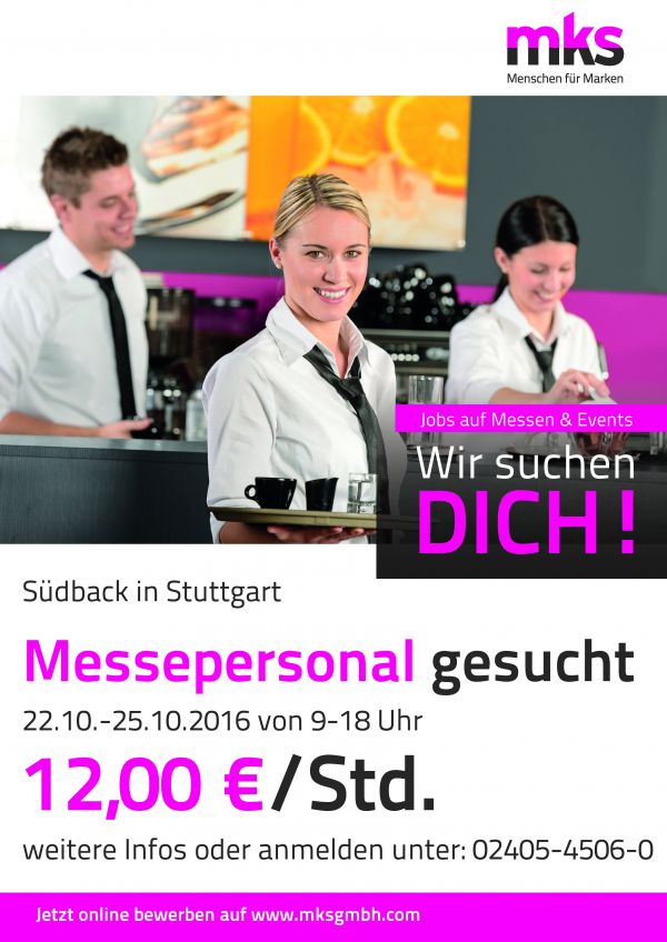 Studentenjobs in Stuttgart – Auf der Südback (22. – 25.10.2016)