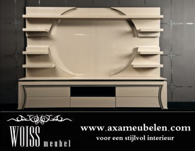 WOISS Möbeln Hochglanz ANBAUWAND in ausgezeichneter Qualität