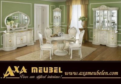 Beige Gold Hochglanz Klassische Italienische Wohnzimmer AXA Möbel