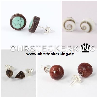 Ausgefallene Ohrstecker in Silber und Edelstahl