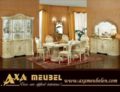 Beige Gold Hochglanz Klassische Italienische Wohnzimmer AXA Möbel